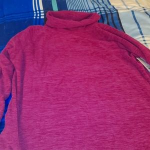 NWT Purple Women's Tek Gear Fleece Cowl Neck Top